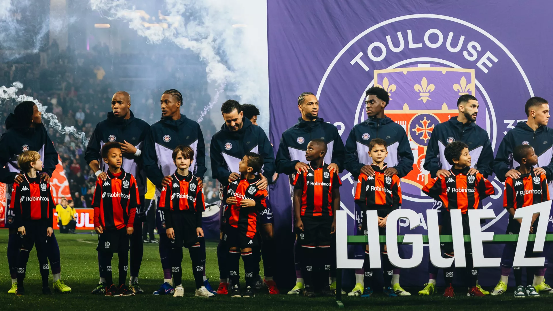 Le groupe en déplacement chez le Stade Brestois pour la 19ème journée de Ligue 1 McDonald's