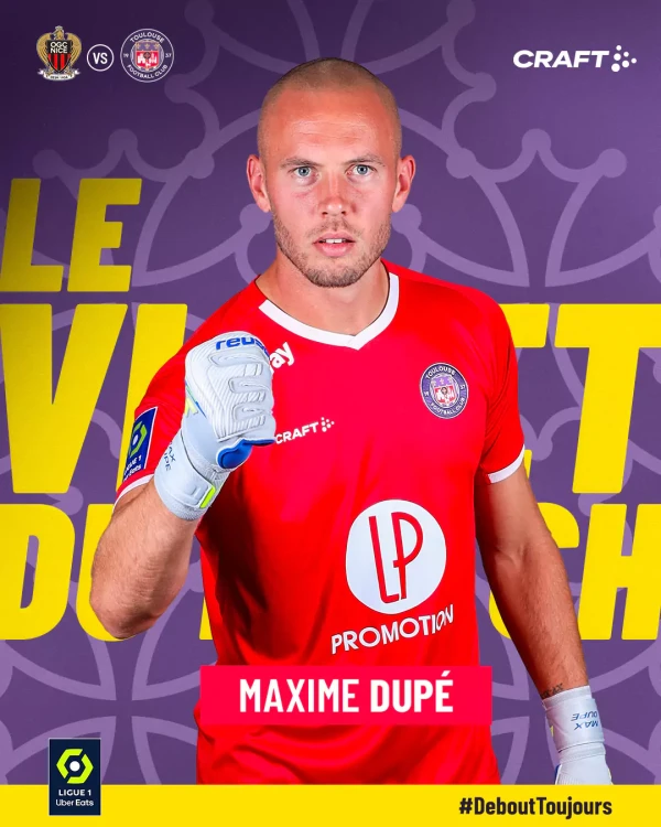 maxime dupé, le violet du match Nice-TéFéCé saison 2022-2023