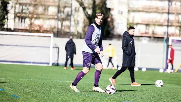 oliver zanden durant un entrainement du téfécé, saison 2022/2023