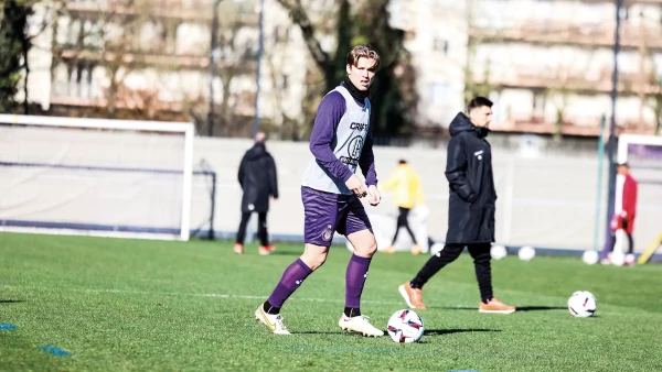 oliver zanden durant un entrainement du téfécé, saison 2022/2023