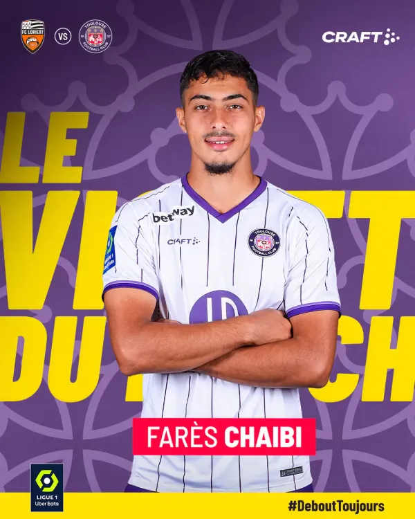 farès chaibi, le violet du match FC Lorient-TéFéCé saison 2022-2023