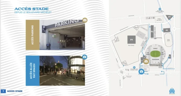 plan du stade velodrome pour les supporters du TéFéCé